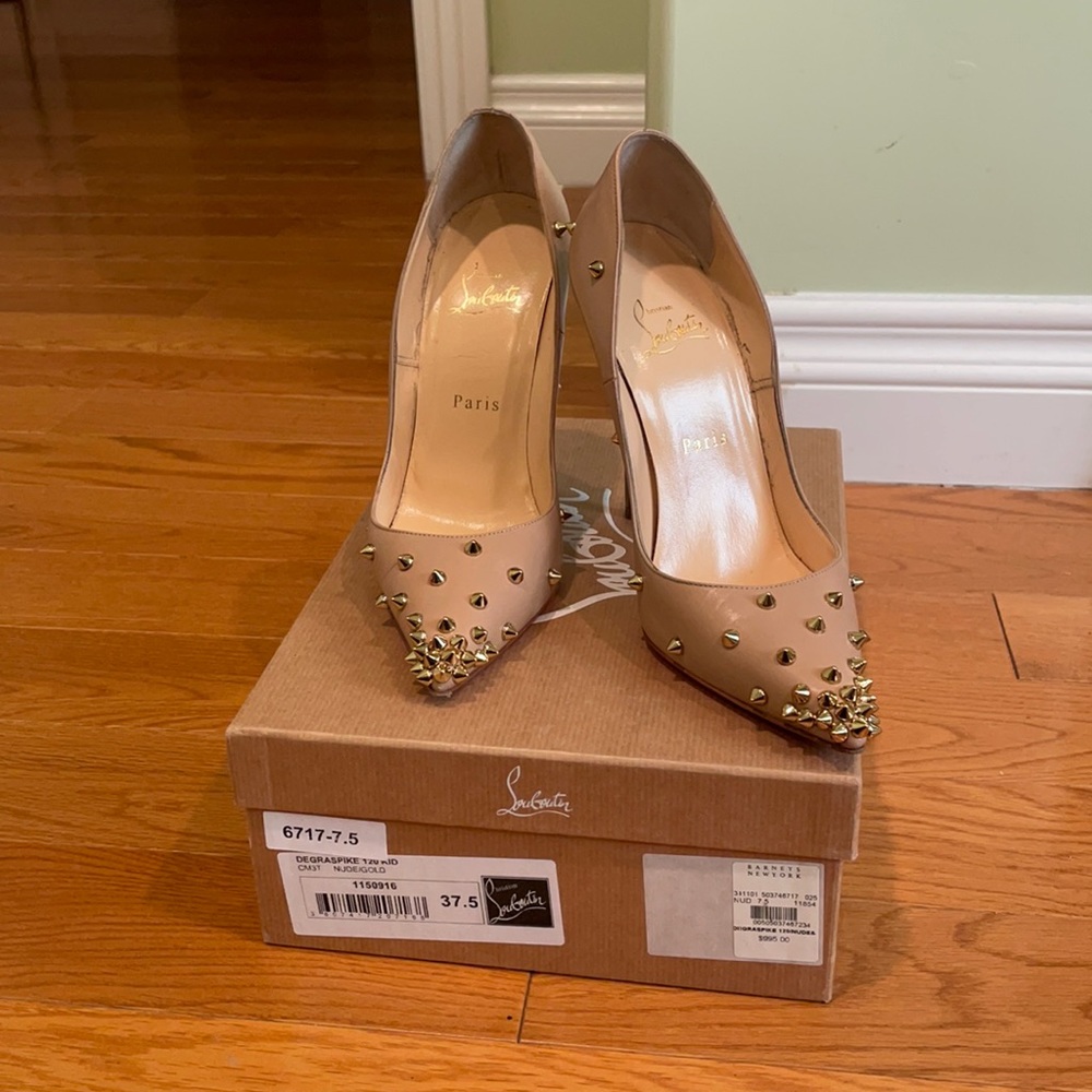 Degraspike 120 Nude& Gold heels